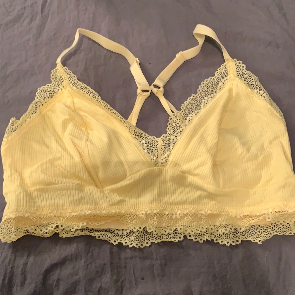 NEVER WORN yellow bralette size XL